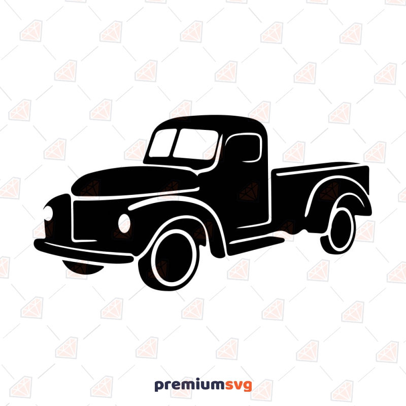 Vintage Truck Silhouette SVG Cut File Transportation Svg