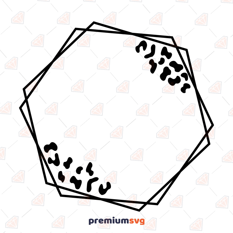Double Hexagon Leopard SVG Cut File T-shirt SVG Svg