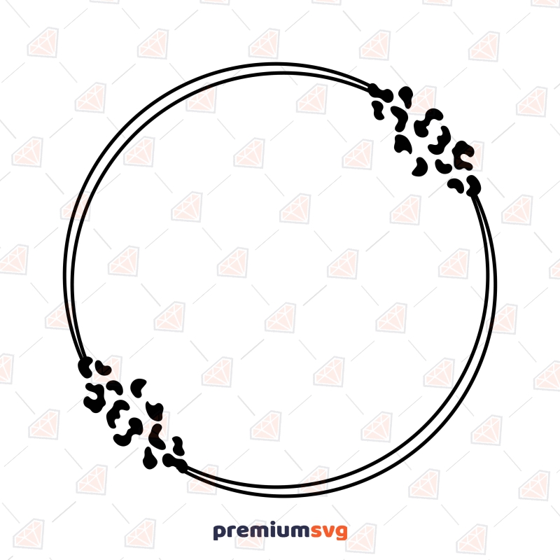Double Leopard Circle SVG Cut File T-shirt SVG Svg