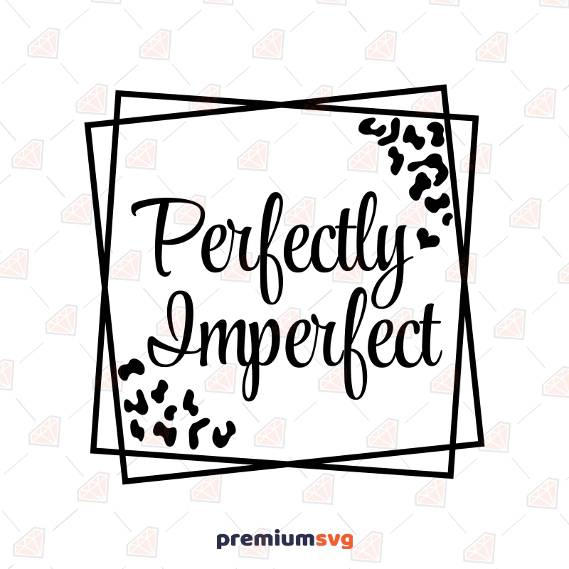 Perfectly Imperfect Double Square Leopard SVG, Perfect Instant Download T-shirt SVG Svg
