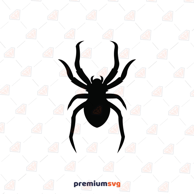 Spider Logo SVG,  Black Spider Clipart File Insects/Reptiles SVG Svg