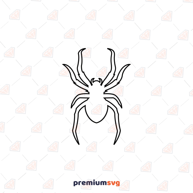 Spider Outline SVG Cut File, Spider Logo SVG Insects/Reptiles SVG Svg