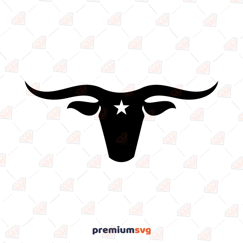 Texas Longhorn Head SVG Cut File, Instant Download Texas SVG Svg