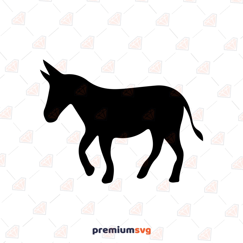 Donkey Silhouette SVG Cut File Wild & Jungle Animals SVG Svg