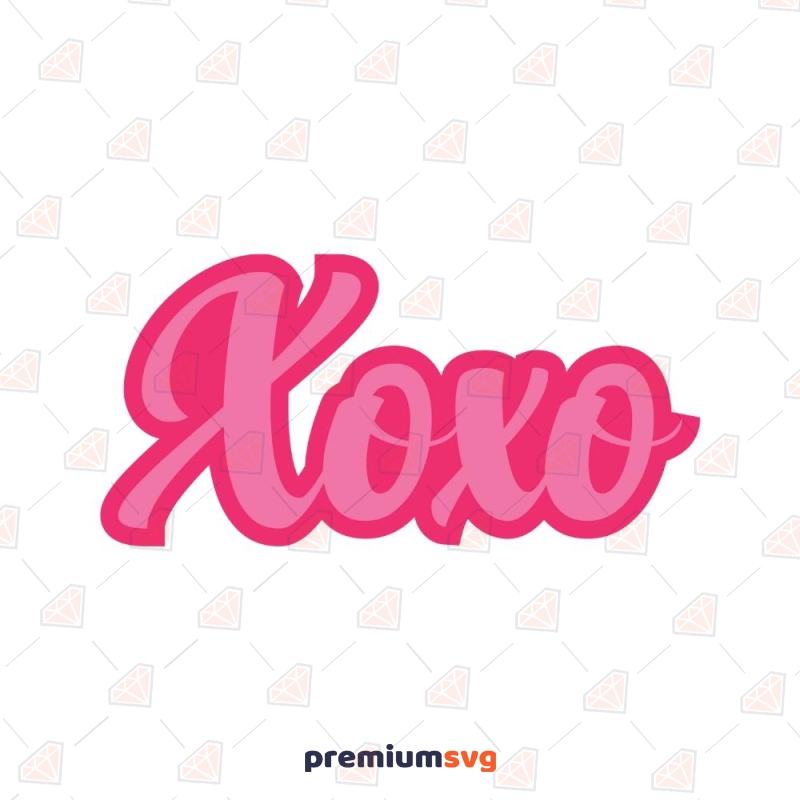 Pink Xoxo SVG, Hugs And Kisses SVG Instant Download Valentine's Day SVG Svg