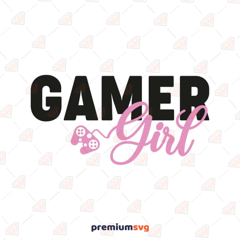 Gamer Girl with Controller SVG Cut File Gaming Svg