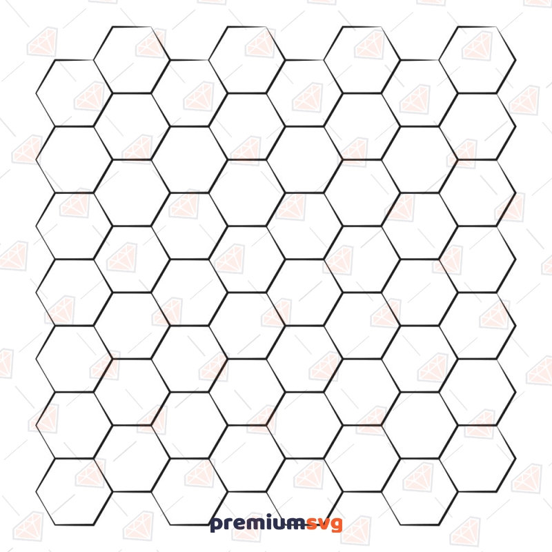 Honeycomb Hexagon Pattern SVG Cut File Geometric Patterns Svg