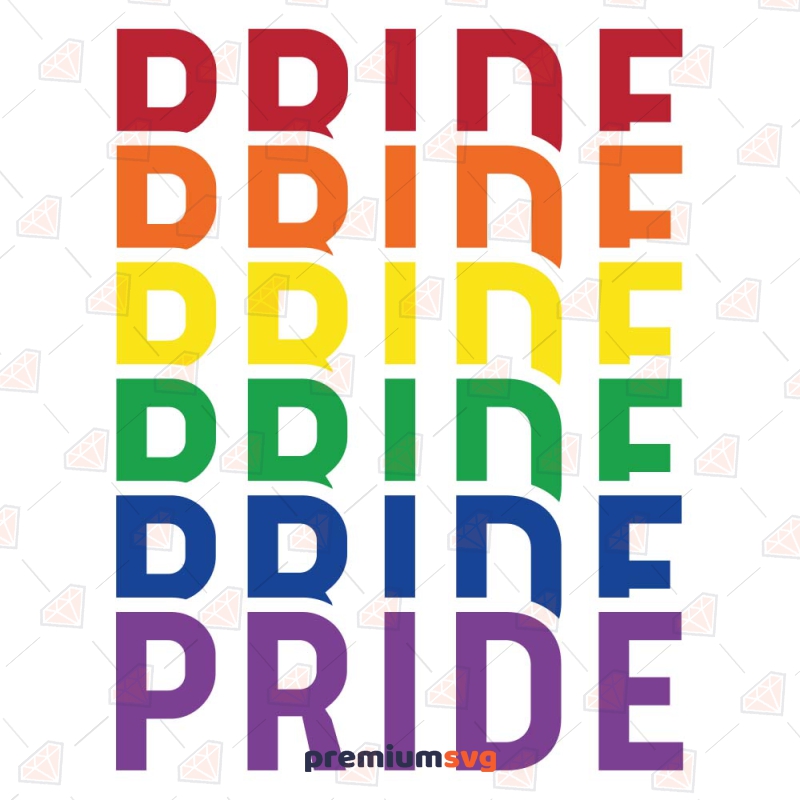 Rainbow Pride Text SVG Cut File Lgbt Pride SVG Svg