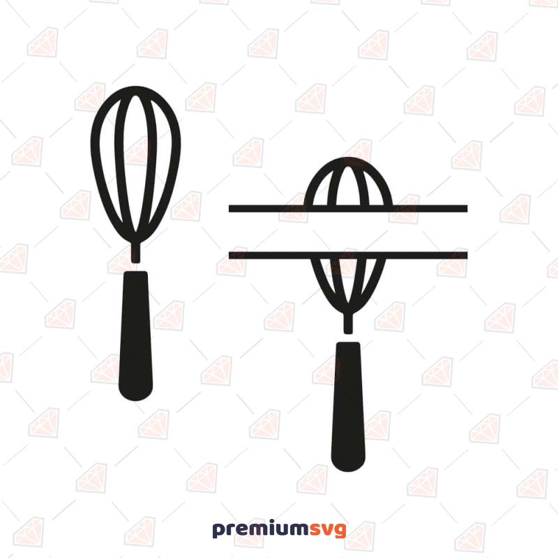 Whisk Vector & Whisk Monogram SVG Cut File PremiumSVG