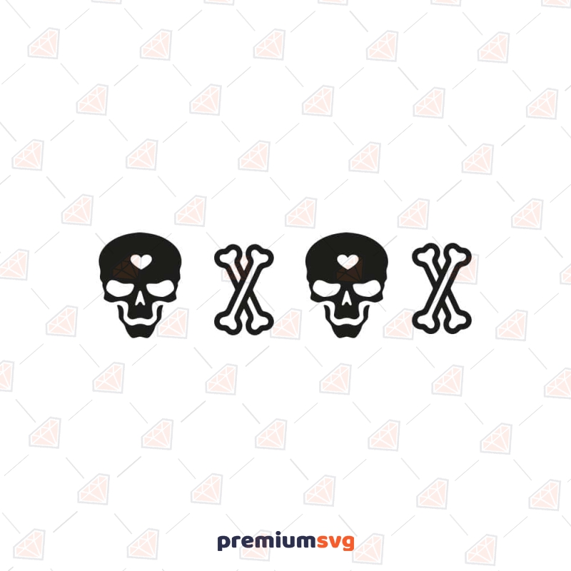 XOXO Skull SVG, Valentine's Day SVG Clipart Valentine's Day SVG Svg