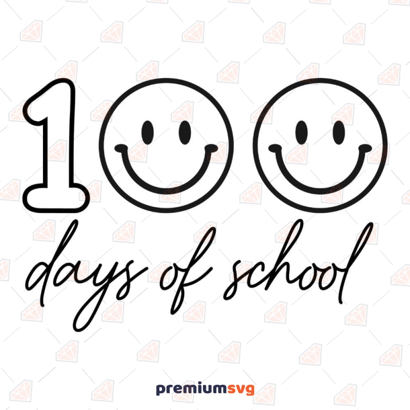 100 Days Of School SVG, Instant Download School SVG Svg