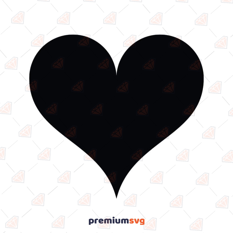 Simple Black Heart SVG Cut & Clipart File Valentine's Day SVG Svg