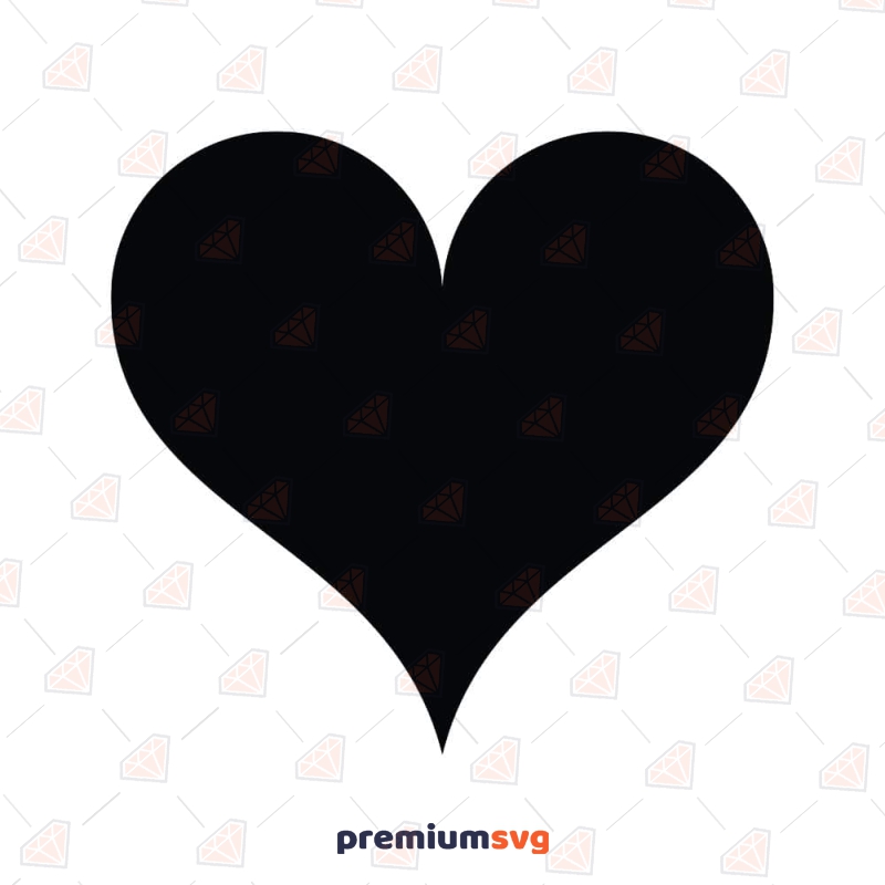 Simple Black Heart SVG Cut & Clipart File Valentine's Day SVG Svg