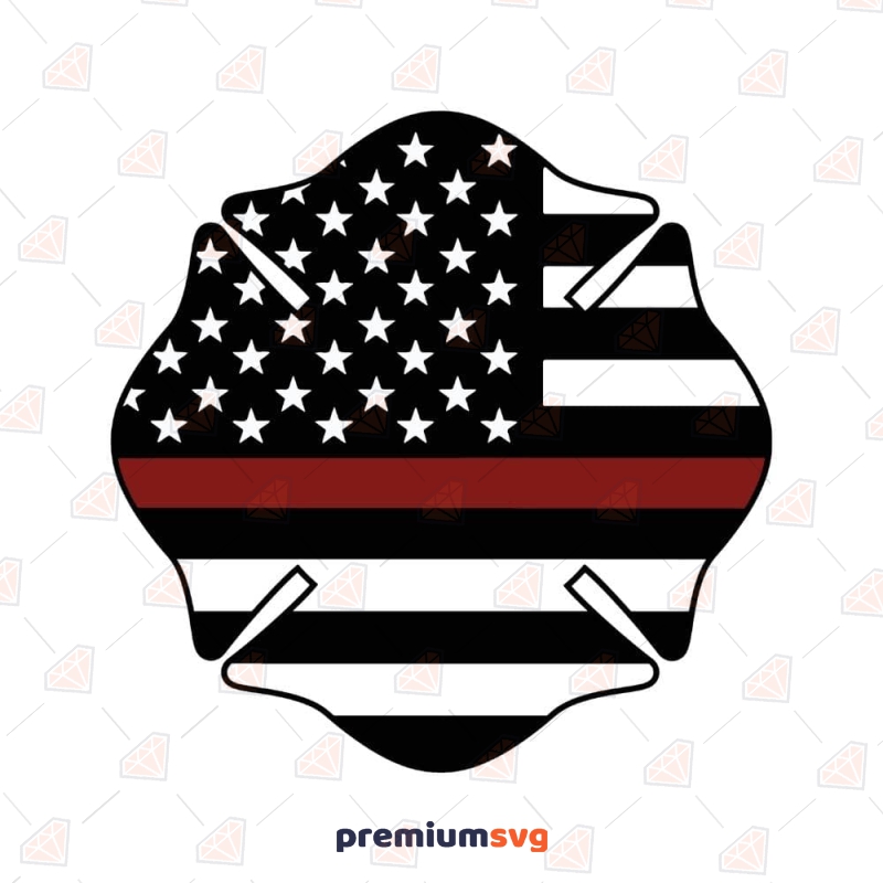Firefighter Logo Covered with Flag SVG, USA Firefighter Logo SVG Firefighter SVG Svg