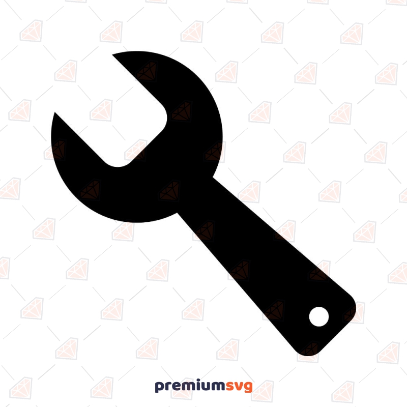 Basic Wrench SVG Cut & Clipart File Mechanical Tools Svg