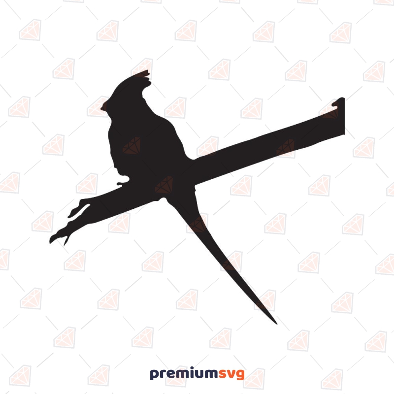 Bird On Branch SVG Cut & Clipart File, Bird Silhouette Bird SVG Svg