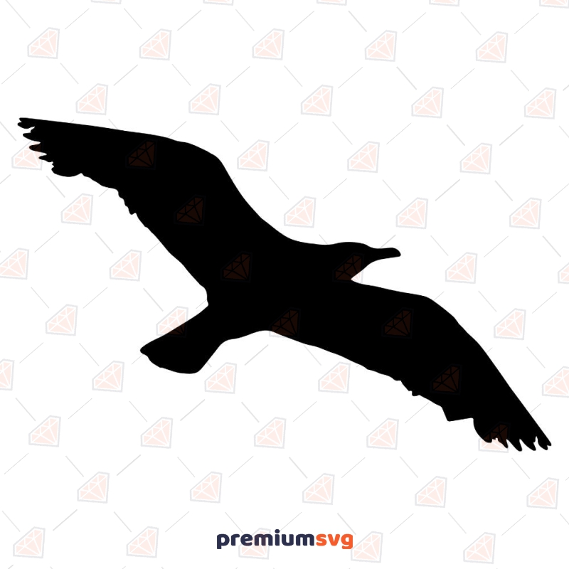 Flying Peregrine Falcon Silhouette SVG File Bird SVG Svg