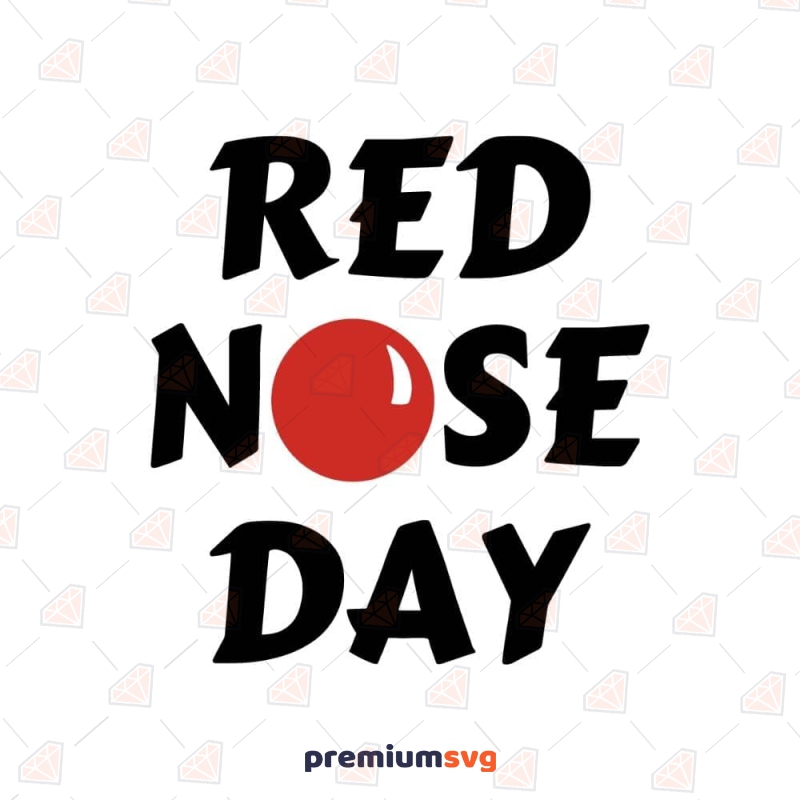 Red Nose Day SVG Vector, Charity Raising SVG Human Rights Svg