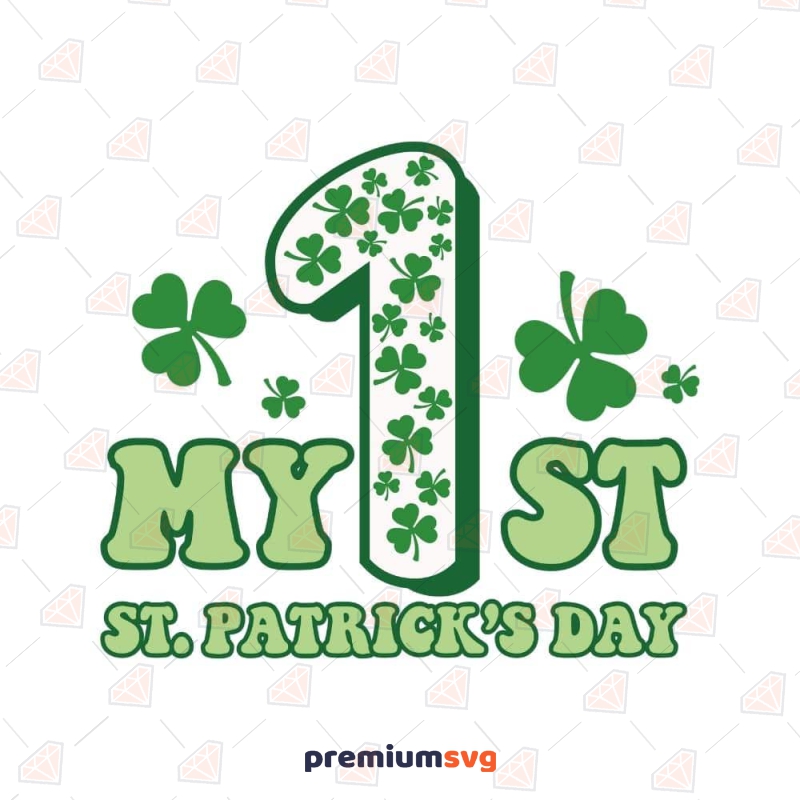 My 1st St Patrick's Day SVG, Baby Onesie SVG Vector Files St Patrick's Day SVG Svg