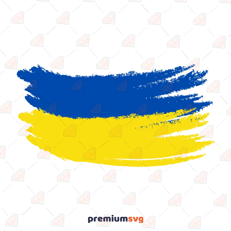 Free Ukraine Brush Flag SVG File Free SVG Svg