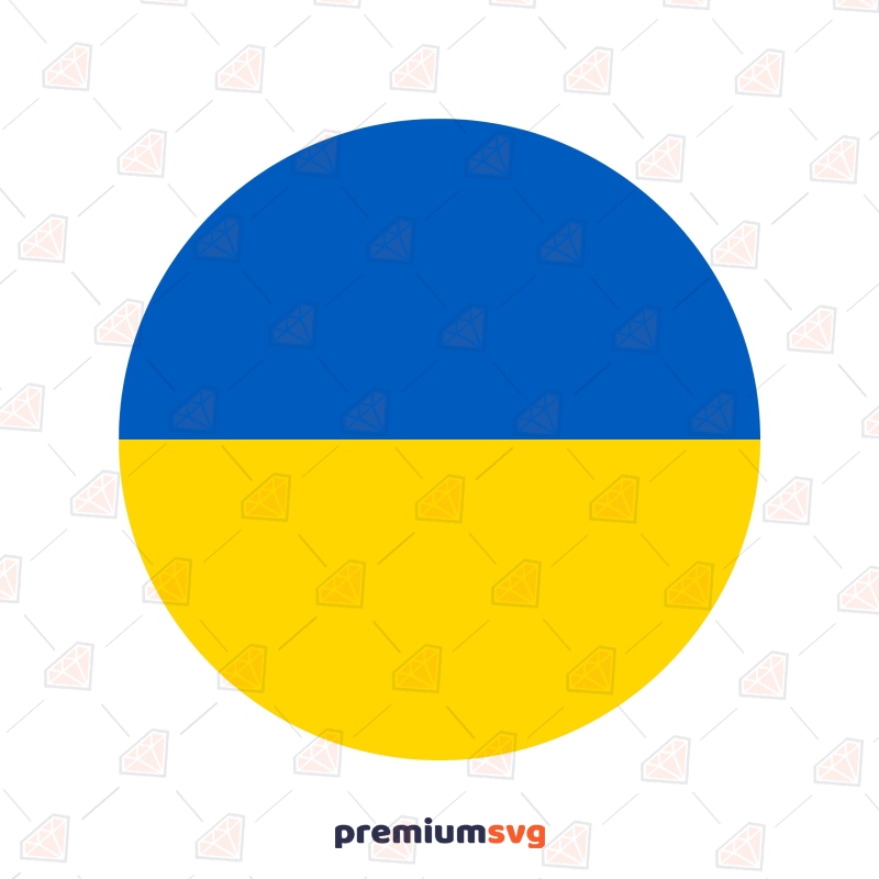 Free Circle Ukraine Flag SVG File Free SVG Svg