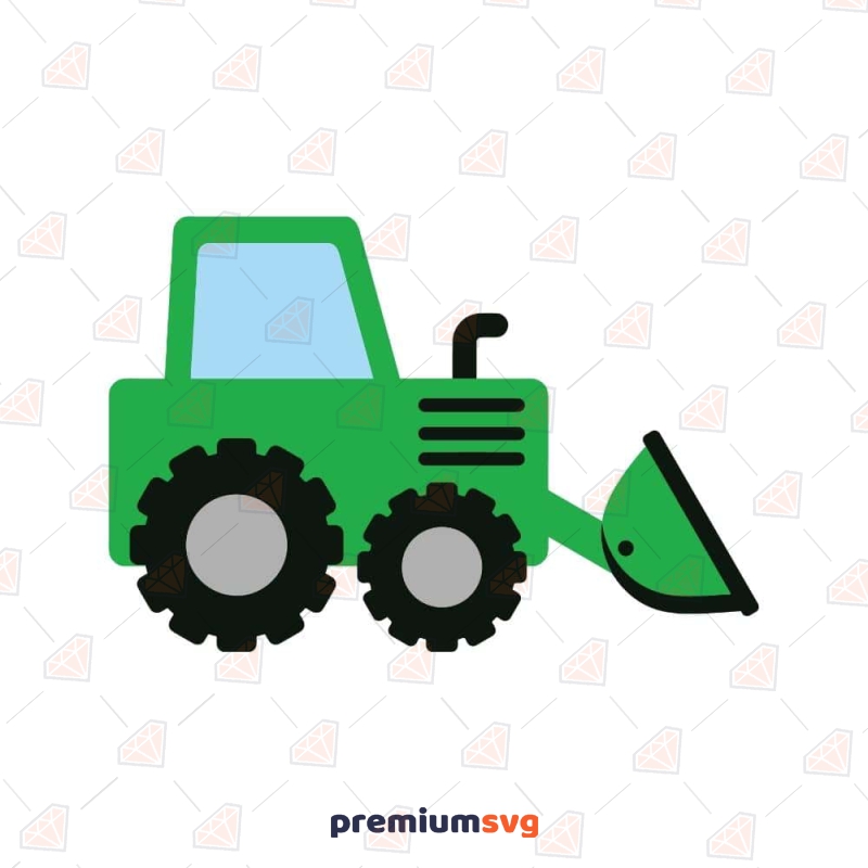 Green Farm Tractor SVG Cut File  Svg