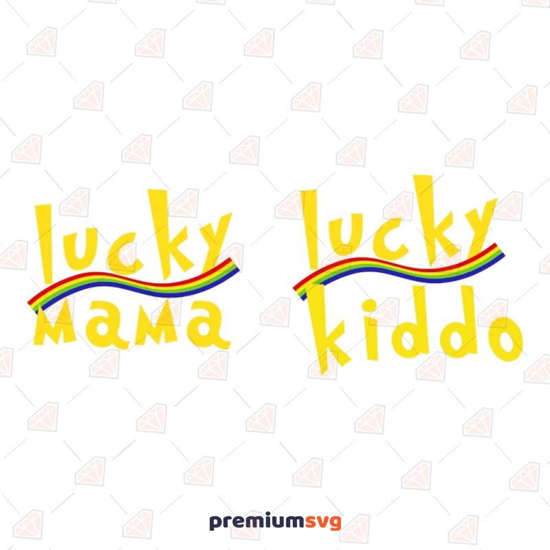 Lucky Mama and Kiddo SVG, One Lucky Mama SVG St Patrick's Day SVG Svg