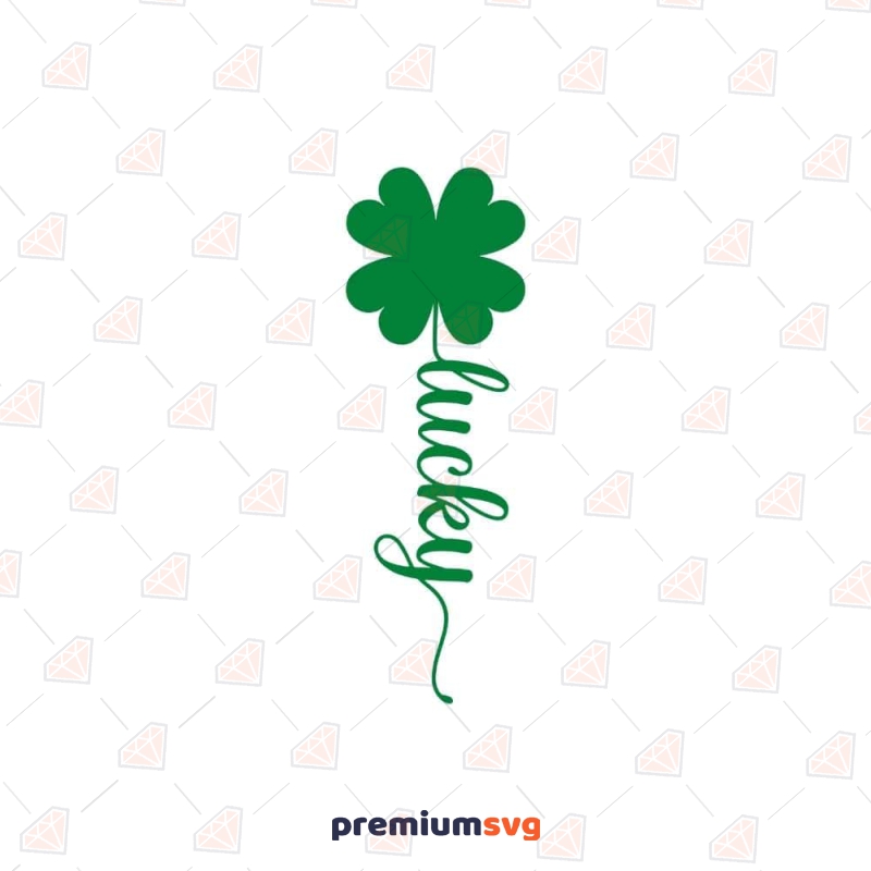 Lucky Shamrock SVG File, Clover Leaf SVG Instant Download St Patrick's Day SVG Svg