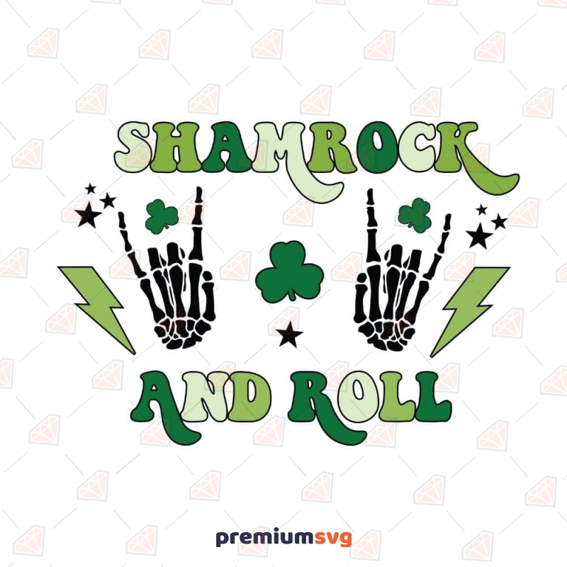 Shamrock and Roll SVG Design, Funny St Patrick's SVG St Patrick's Day SVG Svg