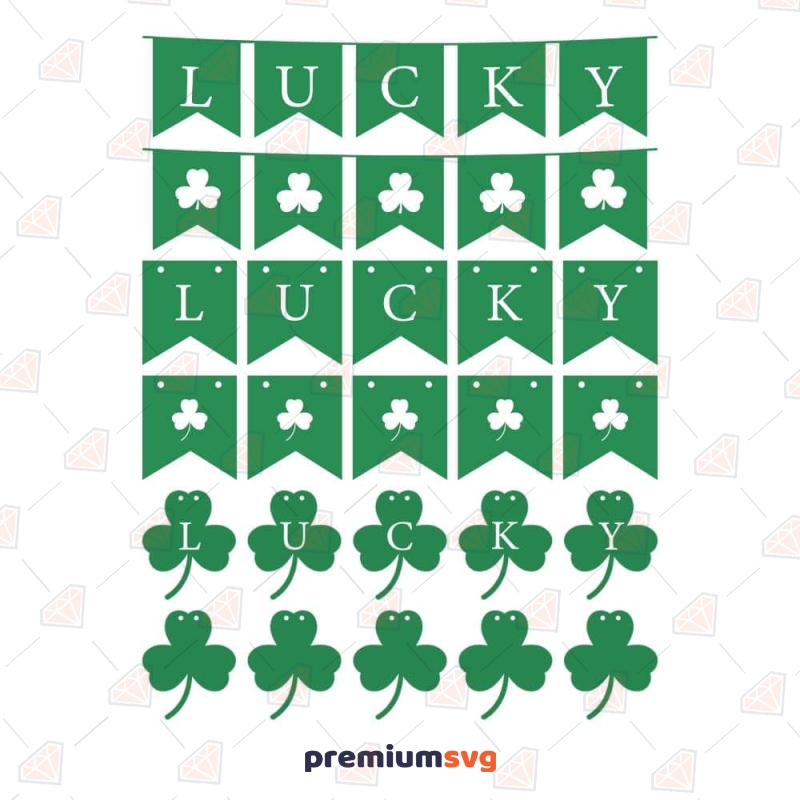 Shamrock Banners SVG Bundle, St Patricks Day SVG Images St Patrick's Day SVG Svg