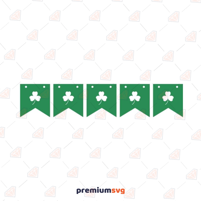 Banner with Shamrock SVG, St Patrick's Day Banner SVG St Patrick's Day SVG Svg