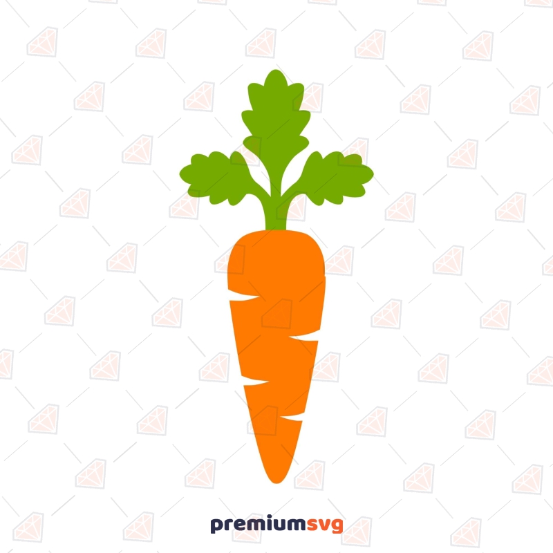Basic Carrot SVG Cut File, Easter Carrot SVG Fruits and Vegetables SVG Svg