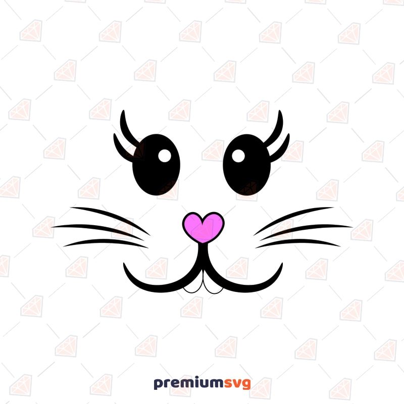 Cute Bunny Face SVG Cut File Easter Day SVG Svg