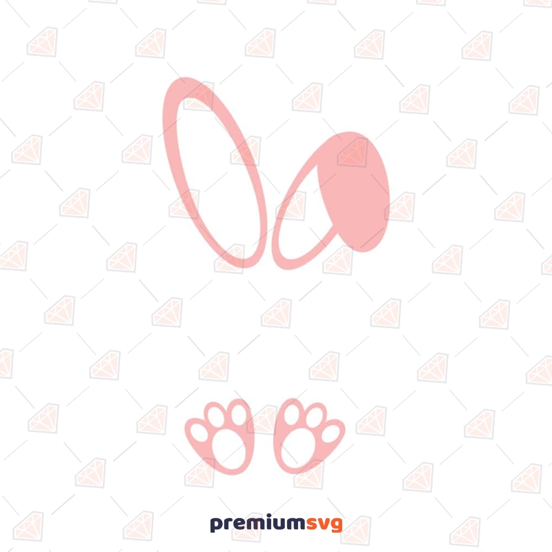 Easter Bunny Feet and Ears SVG for Cricut and Silhouette Easter Day SVG Svg