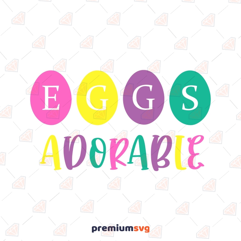 Eggs Adorable SVG File, Easter Eggs  SVG Easter Day SVG Svg