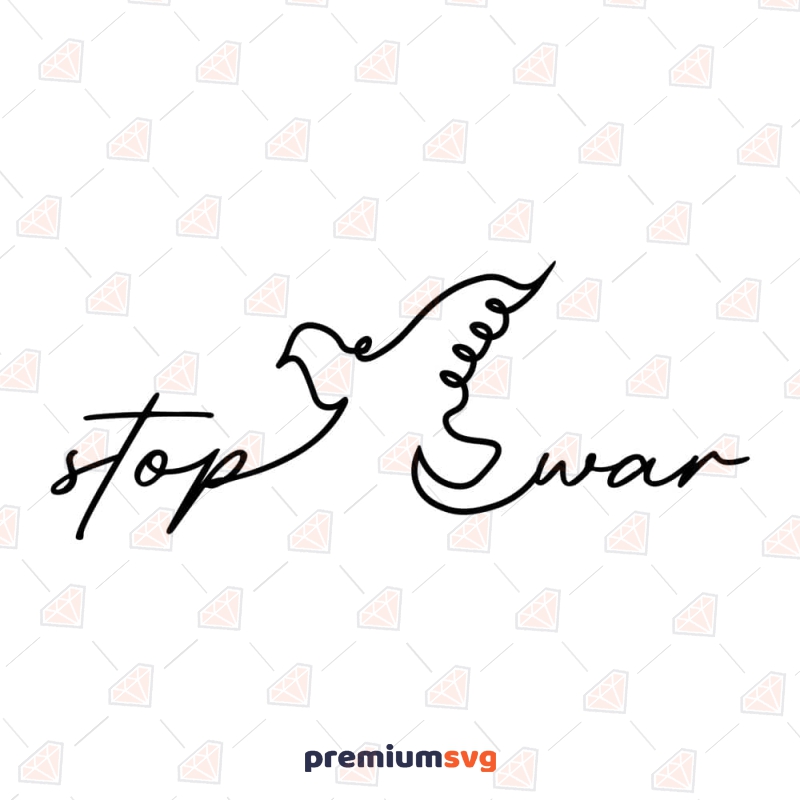 Stop War Bird SVG Cut File T-shirt SVG Svg