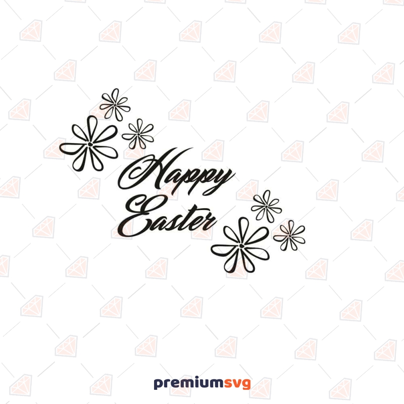Happy Easter Flower SVG File, Easter Day SVG Easter Day SVG Svg