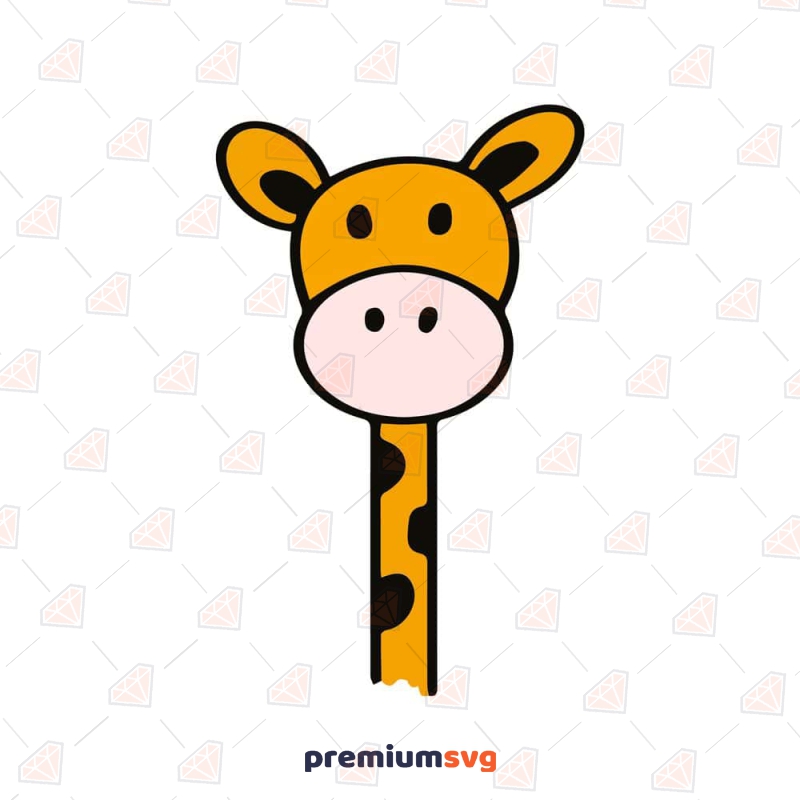 Giraffe Face SVG, Giraffe Head Clipart Wild & Jungle Animals SVG Svg