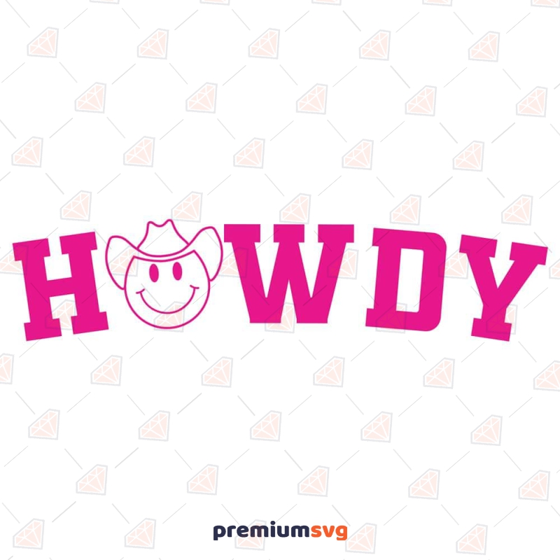 Howdy SVG, Cowboy Emoji SVG, Western SVG USA SVG Svg
