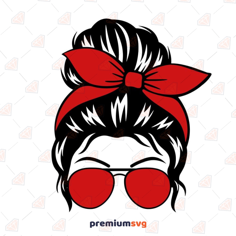 Nurse Messy Bun SVG