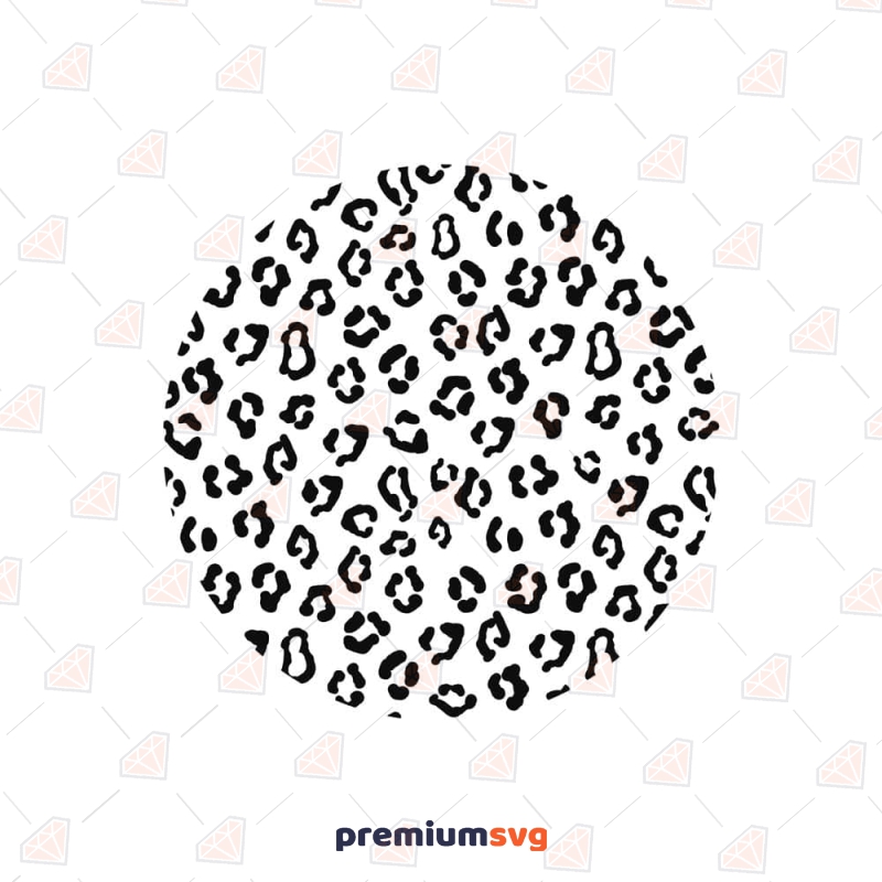 Circle Leopard Print SVG, Cheetah Print SVG Leopard Print SVG Svg