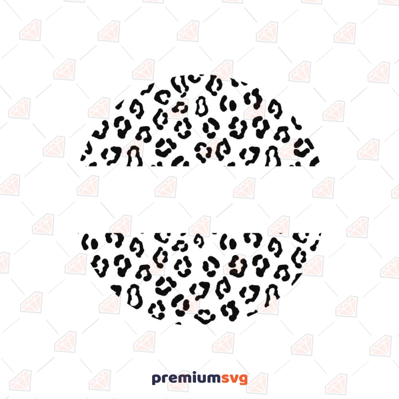 Leopard Print Monogram SVG, Circle Leopard SVG T-shirt Svg