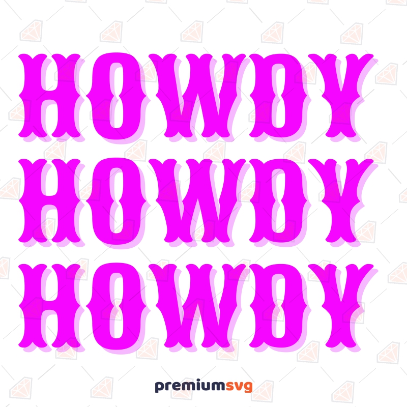 Howdy SVG Design for Shirt, Pink Howdy SVG USA SVG Svg