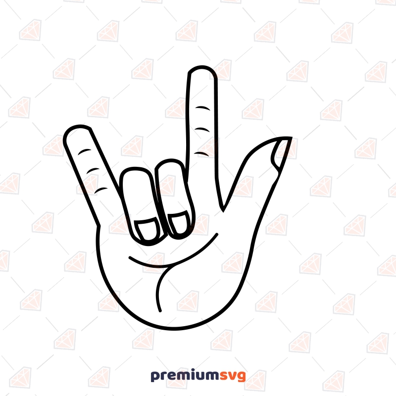 I Love You Hand Sign SVG, Instant Download Symbols Svg