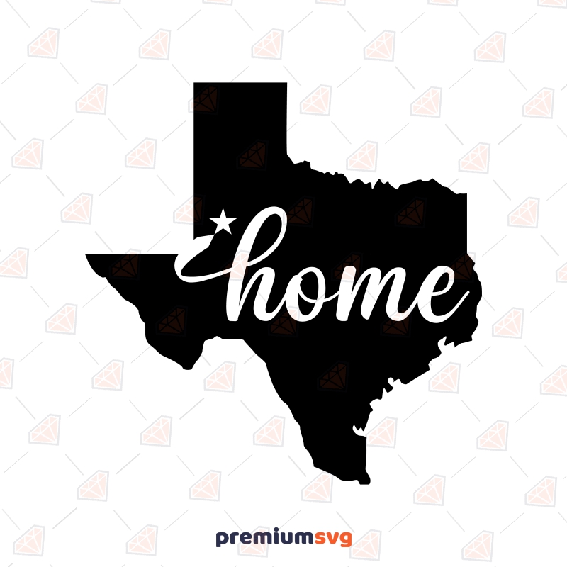 Texas Home with Map SVG Cut File, Instant Download Texas SVG Svg