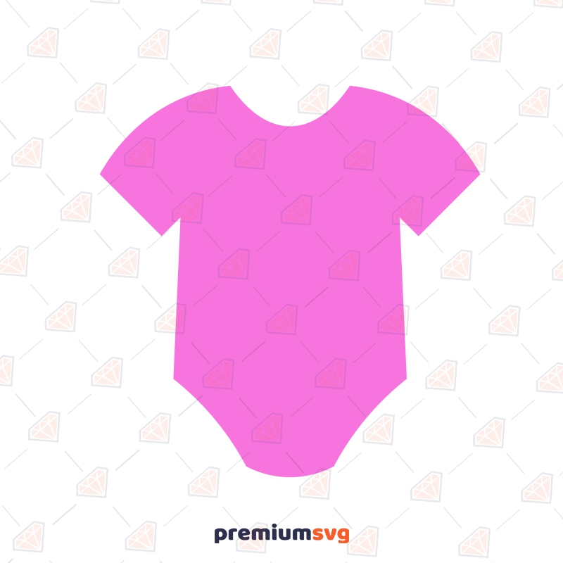 Pink Girl Onesie SVG, Baby Clothes Vector Files Instant Download Baby SVG Svg