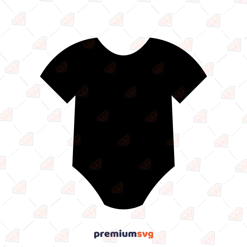 Black Onesie SVG, Black Baby Bodysuit SVG Instant Download Icon SVG Svg