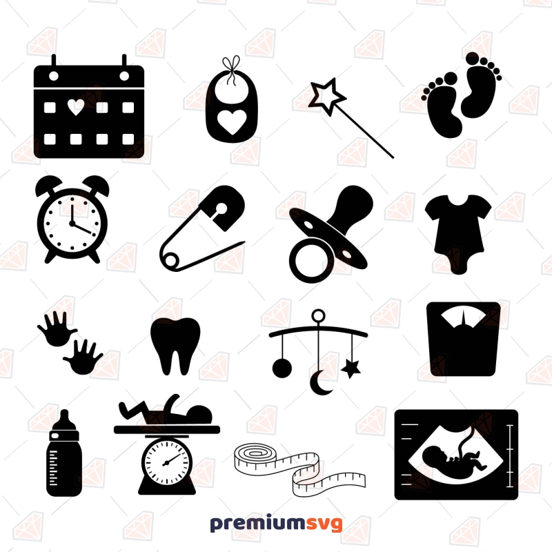 Baby Bundle SVG, Pregnancy SVG Instant Download Baby SVG Svg