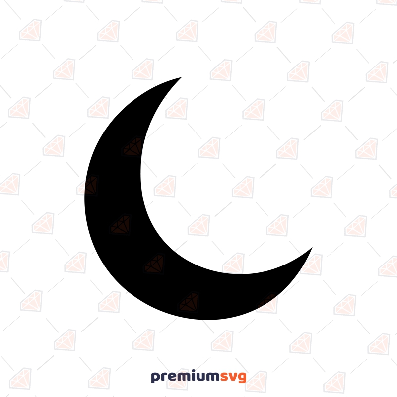 Basic Crescent Moon SVG Cut File, Instant Download Icon SVG Svg