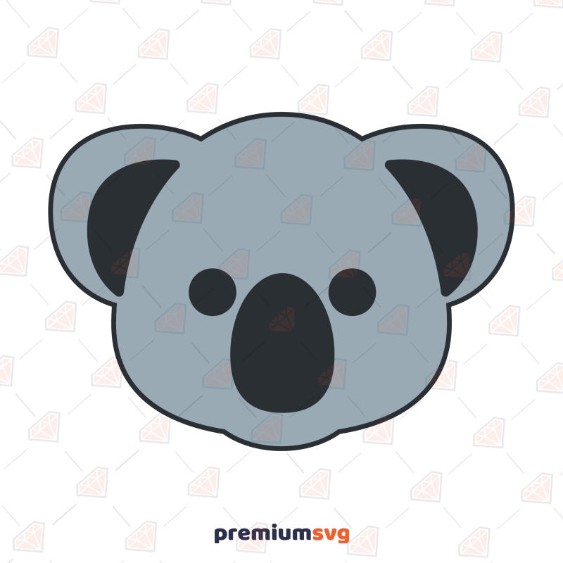 Koala Face SVG, Koala SVG Cut File Instant Download Wild & Jungle Animals SVG Svg